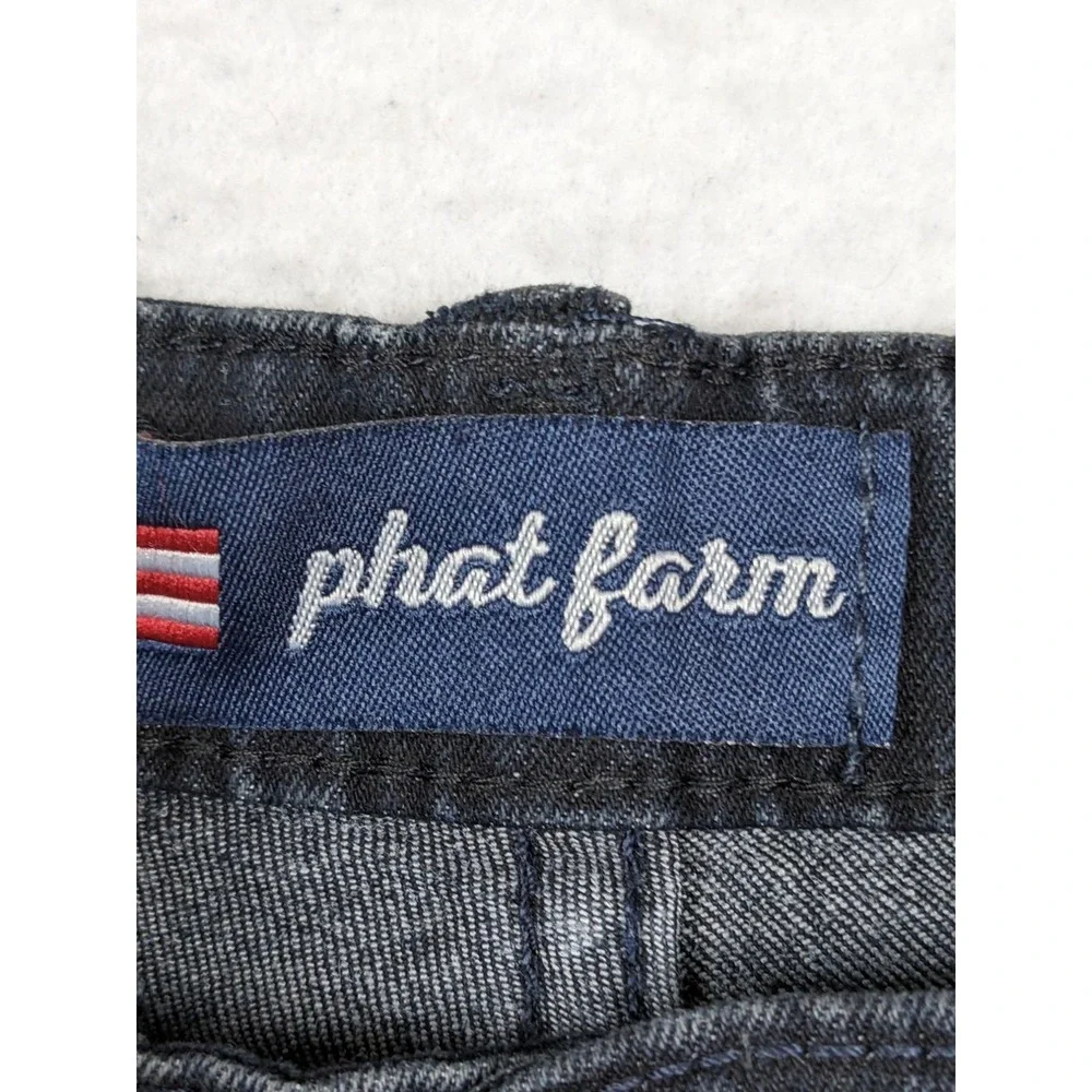 Phat Farm Youth Shorts Size 14 Black Stretch Denim Size 14 Kids Boys